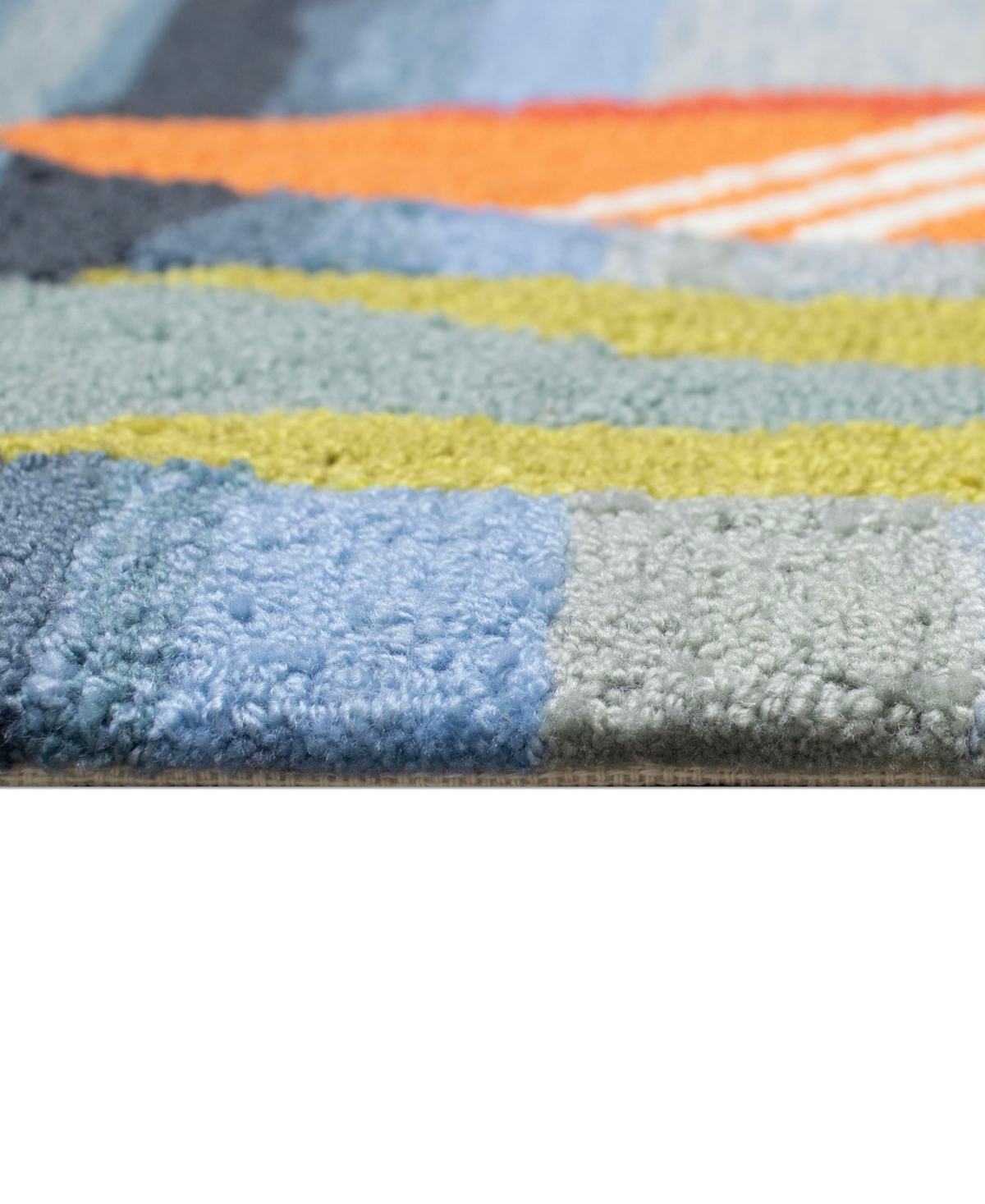 Liora Manne Frontporch Surf Break 2'x5' Runner Area Rug In Ocean