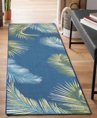 Marina Palm Border 1'11"x7'6" Runner Area Rug