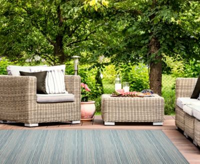 Miranda Tweed Stripe 9'10"x12'1" Area Rug