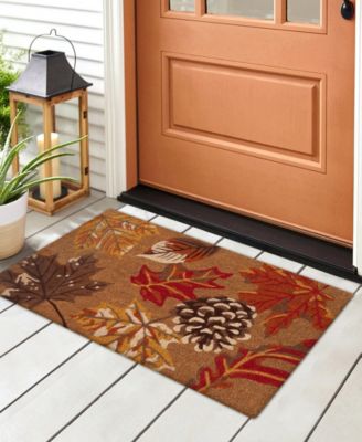 Liora Manne Natura Falling Leaves Rug Collection In Tan