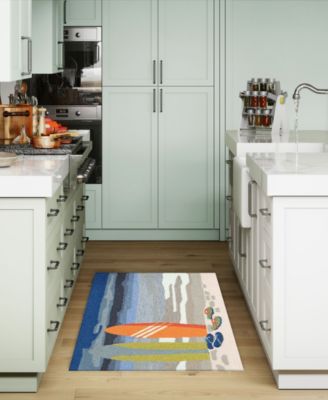 Liora Manne Frontporch Surf Break Rug Collection In Ocean