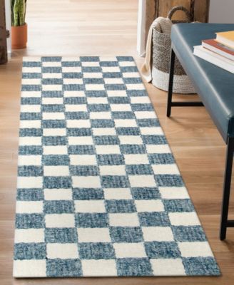 Liora Manne' Savannah Checkerboard 2'x7'6" Runner Area Rug