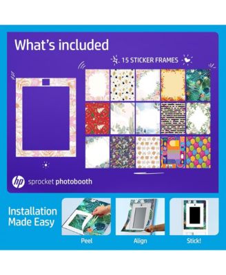 Sprocket Photobooth 3x4" Photo Printer, Bundle w/Zink Paper, Case, Screen Protector & More