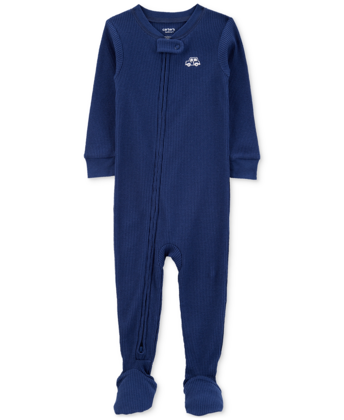 Carter's Baby Boys 1-piece Thermal Footed Pajamas In Navy,car