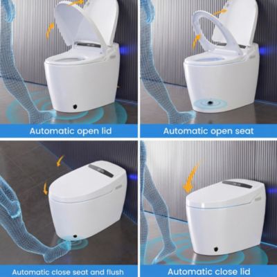 Smart Toilet With High end pulse flushing | Instant heating | Antibacterial seat ring | Wireless remote control | Vortex flushing
