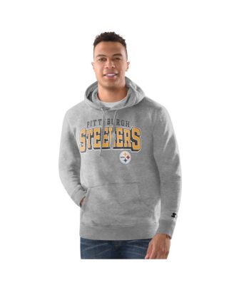 Men's Heather Gray Pittsburgh Steelers Vintage Pullover Hoodie