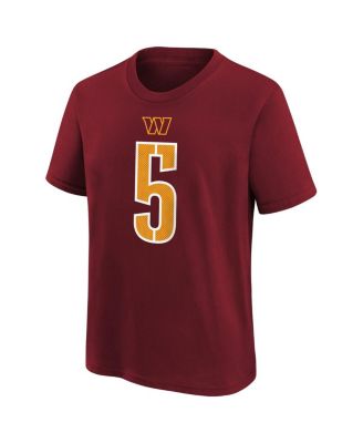 Toddler Jayden Daniels Burgundy Washington Commanders Player Name Number T-Shirt