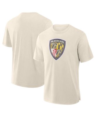Fanatics - Men's Cream Baltimore Ravens Slub T-Shirt