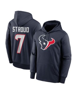 Nike - Men's C.J. Stroud Navy Houston Texans Player Name Number Performance Pullover&nbsp;Hoodie