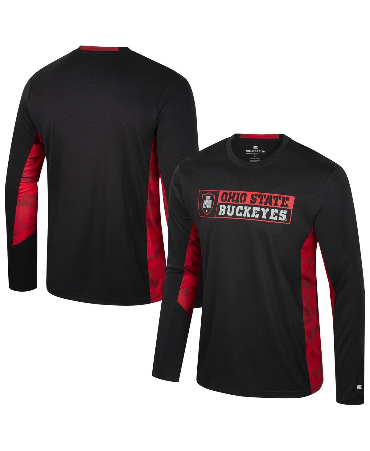Colosseum Men's Black Ohio State Buckeyes Big Tall On Honor Long Sleeve T-shirt In Black