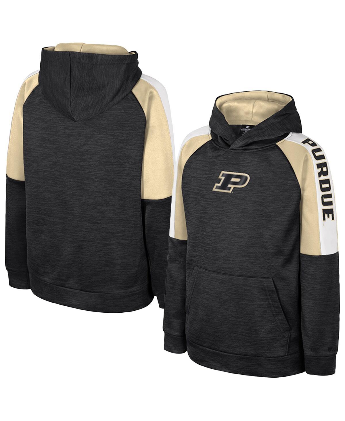 Colosseum Big Boys And Girls Black Purdue Boilermakers Pullover Hoodie In Black