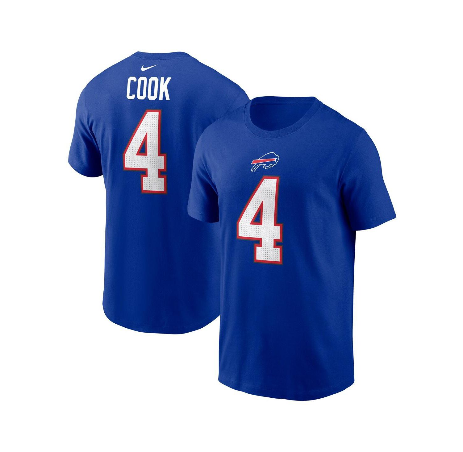 Men's James Cook Royal Buffalo Bills Name & Number T-Shirt