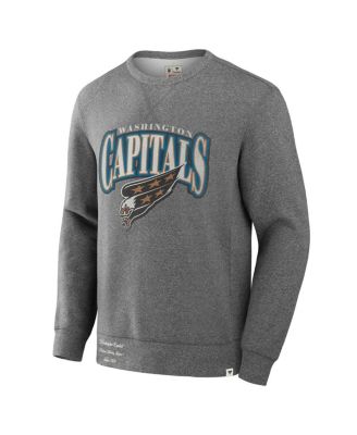 Men's Heather Gray Washington Capitals Decades Collection Legendary Fleece Pullover Sweatshirt