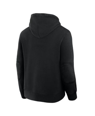 Men's Black Chicago Blackhawks Decades Collection Tradition Fleece Pullover Hoodie