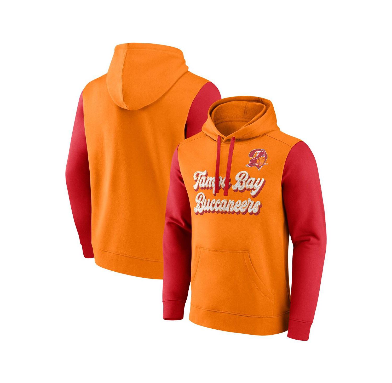 Men's Orange/Red Tampa Bay Buccaneers Fleece Pullover Hoodie