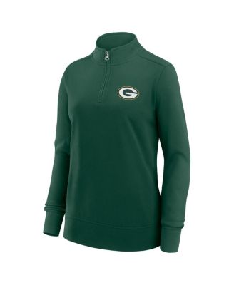 Women's Green Green Bay Packers Velocity Quarter-Zip Jacket