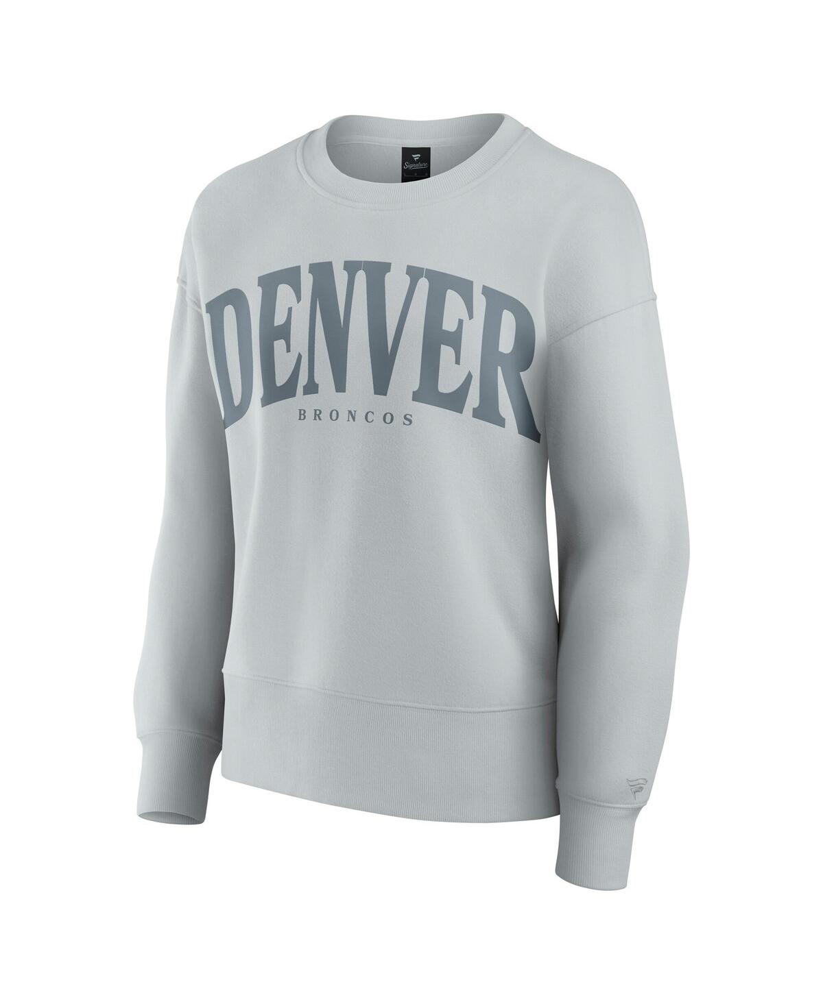 Shop Fanatics Women's Gray Denver Broncos Elements Pullover Sweatshirt