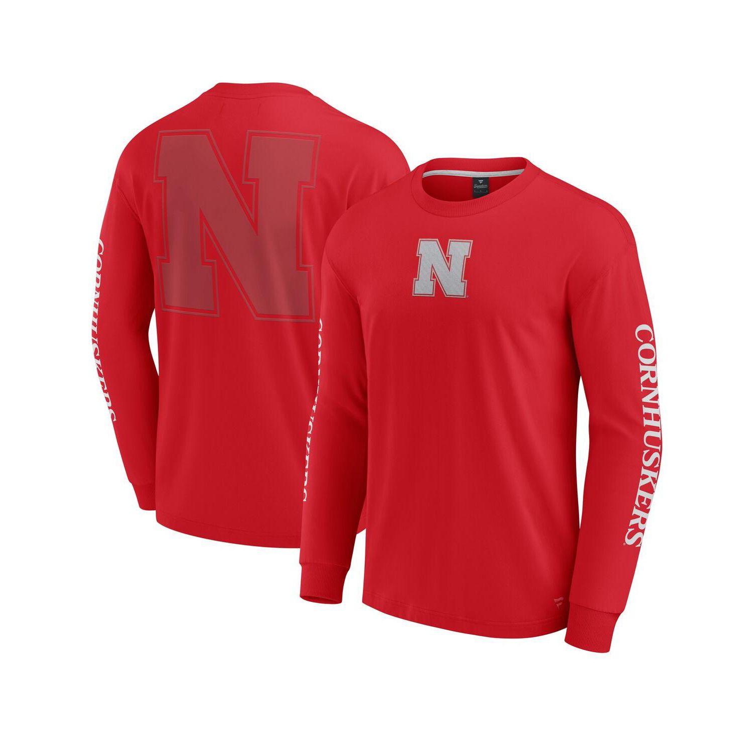 Men's Scarlet Nebraska Huskers Strive Long Sleeve T-Shirt