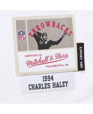 Men's Charles Haley White/Navy Dallas Cowboys 1994 Alternate Legacy Replica Jersey