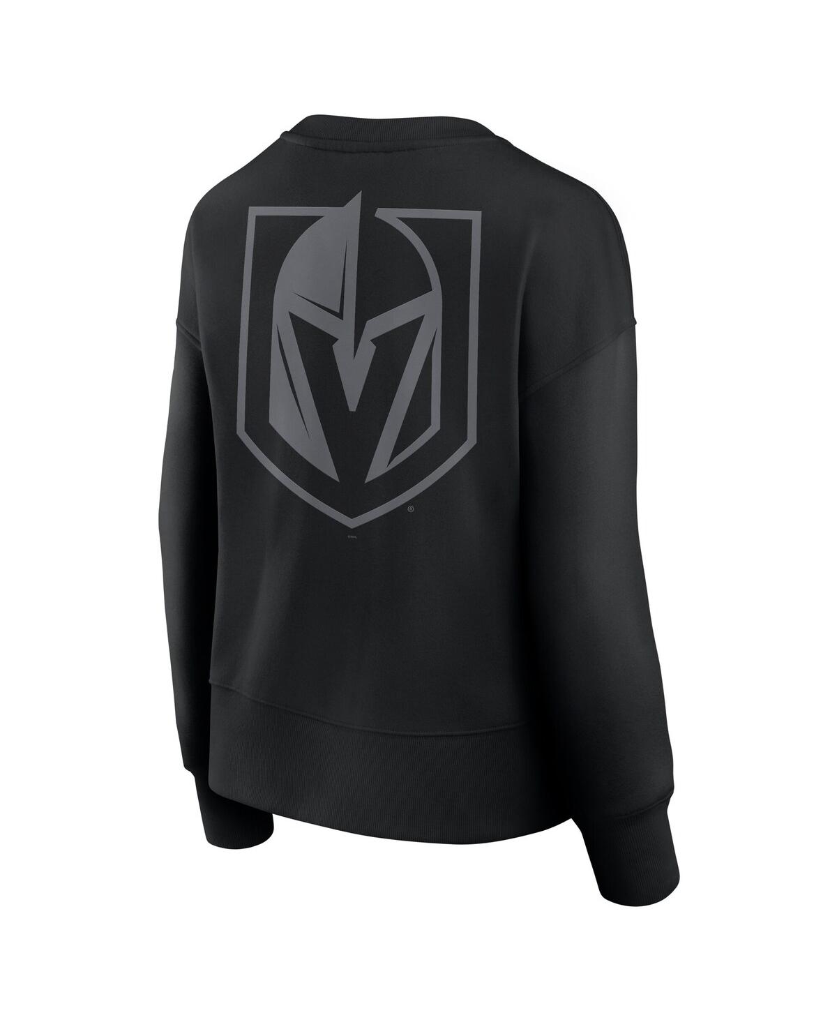 Fanatics Women's Black Vegas Golden Knights Elements Flow Pullover Sweatshirt In Black