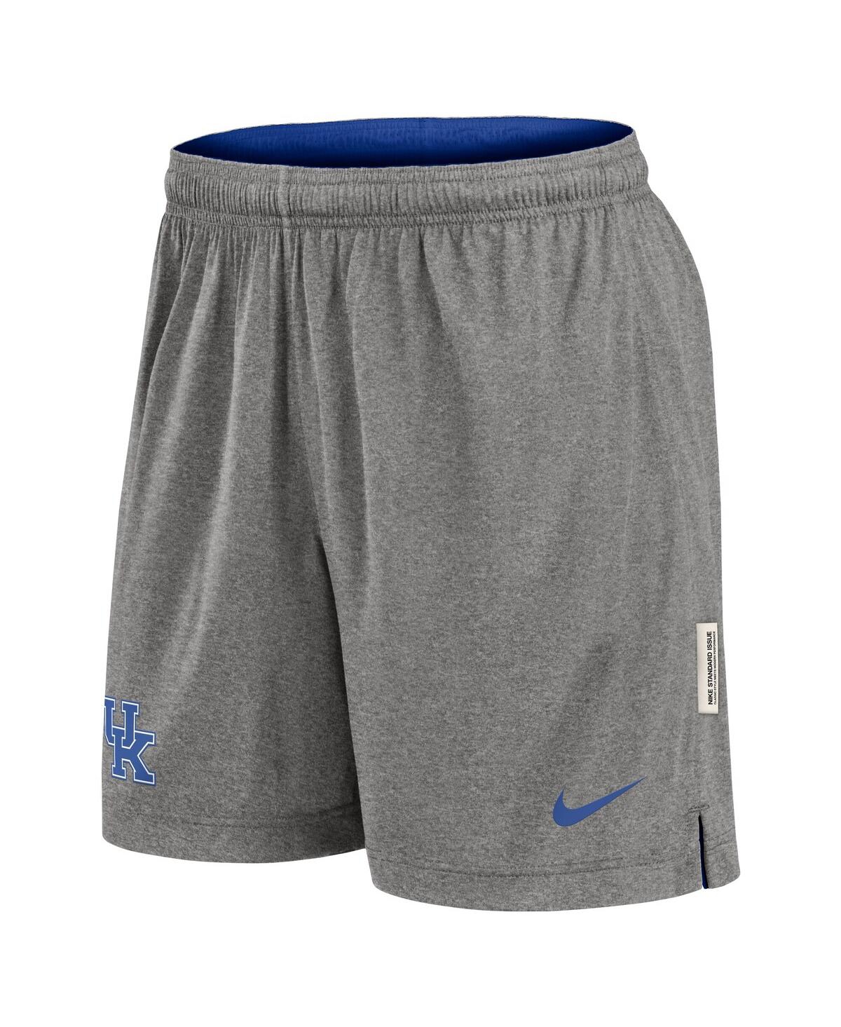 Nike Men's Royal/heather Gray Kentucky Wildcats Player Reversible Shorts In Royal,heather Gray