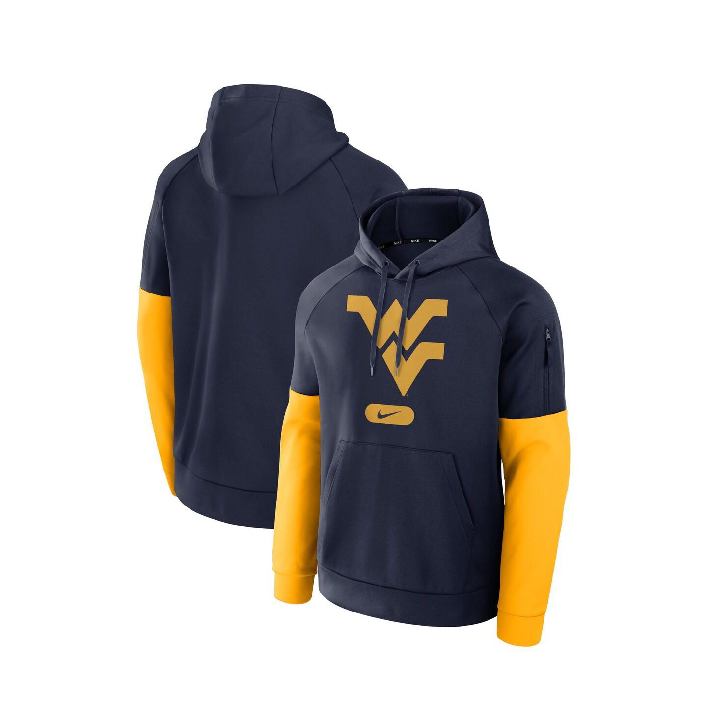 Мужское худи Nike Navy West Virginia Mountaineers Fitness Performance Pullover — фото 1