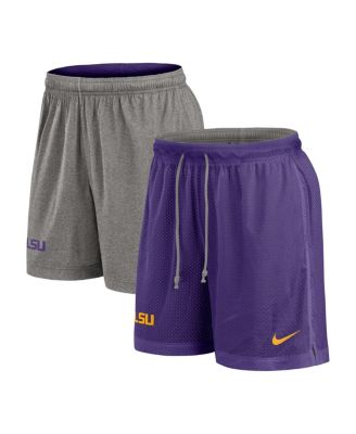 Nike - Men's Purple/Heather Gray LSU Tigers Player Reversible Shorts