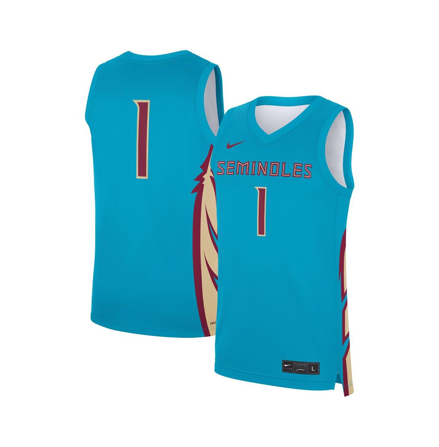 Мужской топ Nike 1 Turquoise Florida State Seminoles Alternate Replica Jersey — фото 1