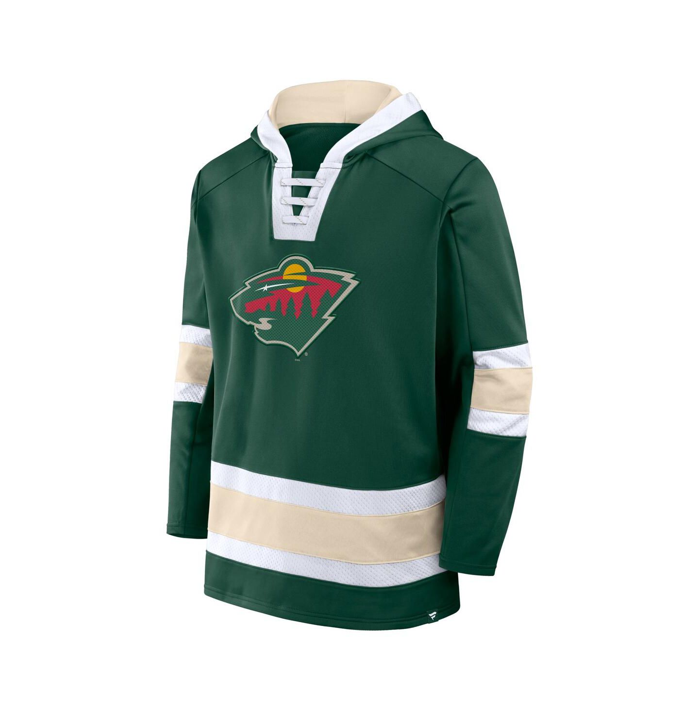 Мужское худи Fanatics Green Minnesota Wild Inside Line Fleece Pullover — фото 2