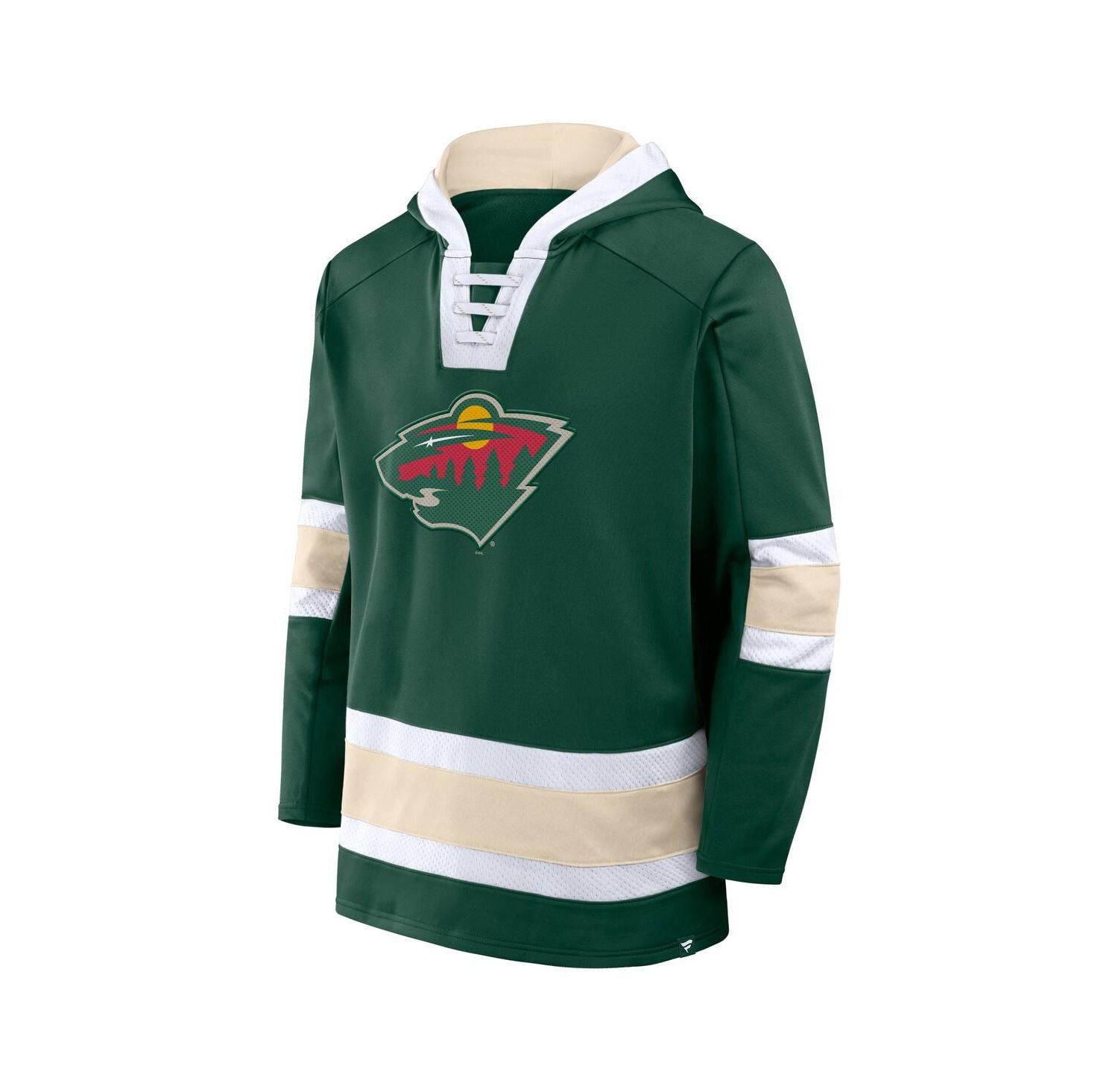 Men's Green Minnesota Wild Inside Line Fleece Pullover Hoodie
