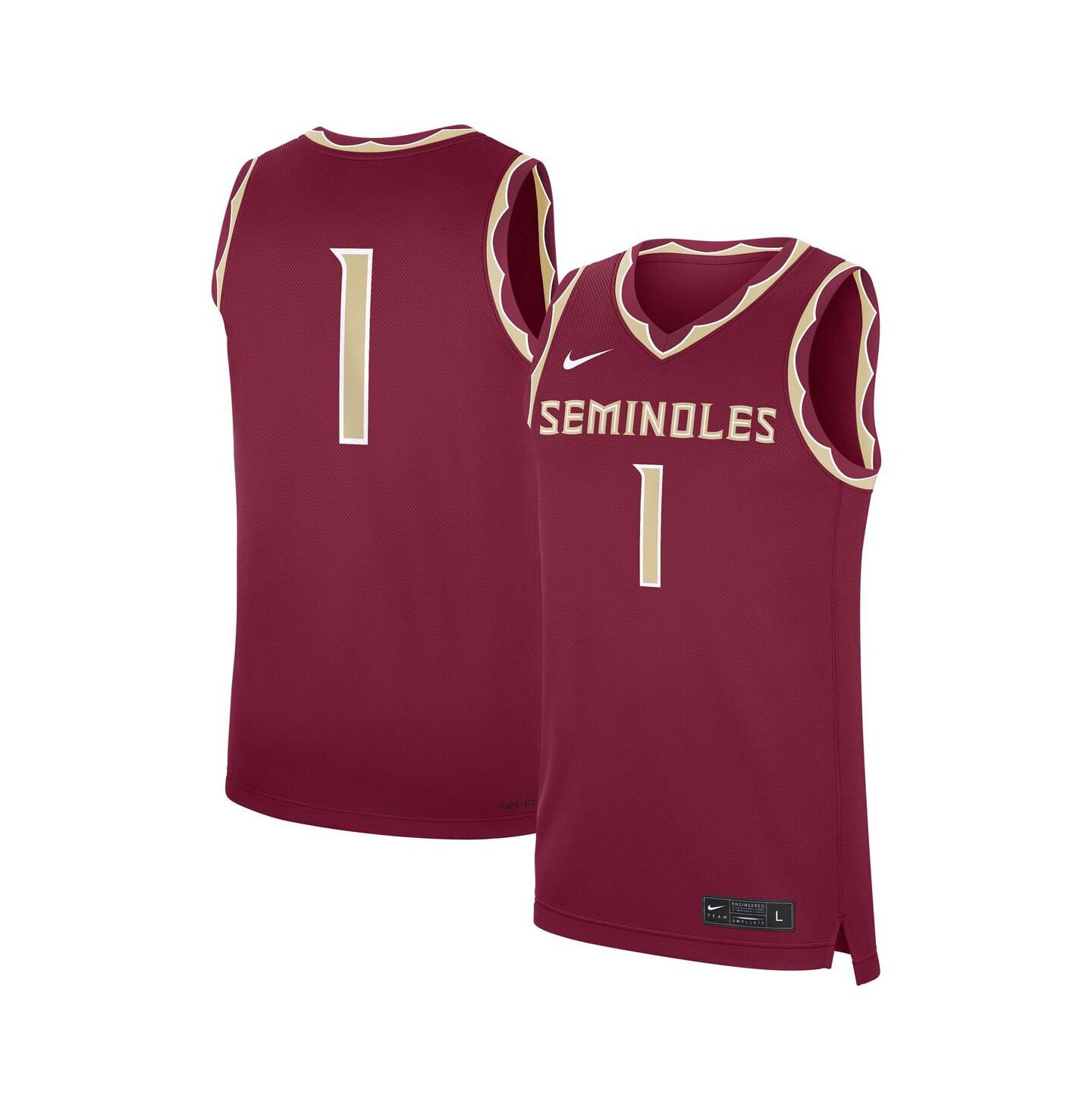 Мужской топ Nike 1 Garnet Florida State Seminoles Road Replica Jersey — фото 1