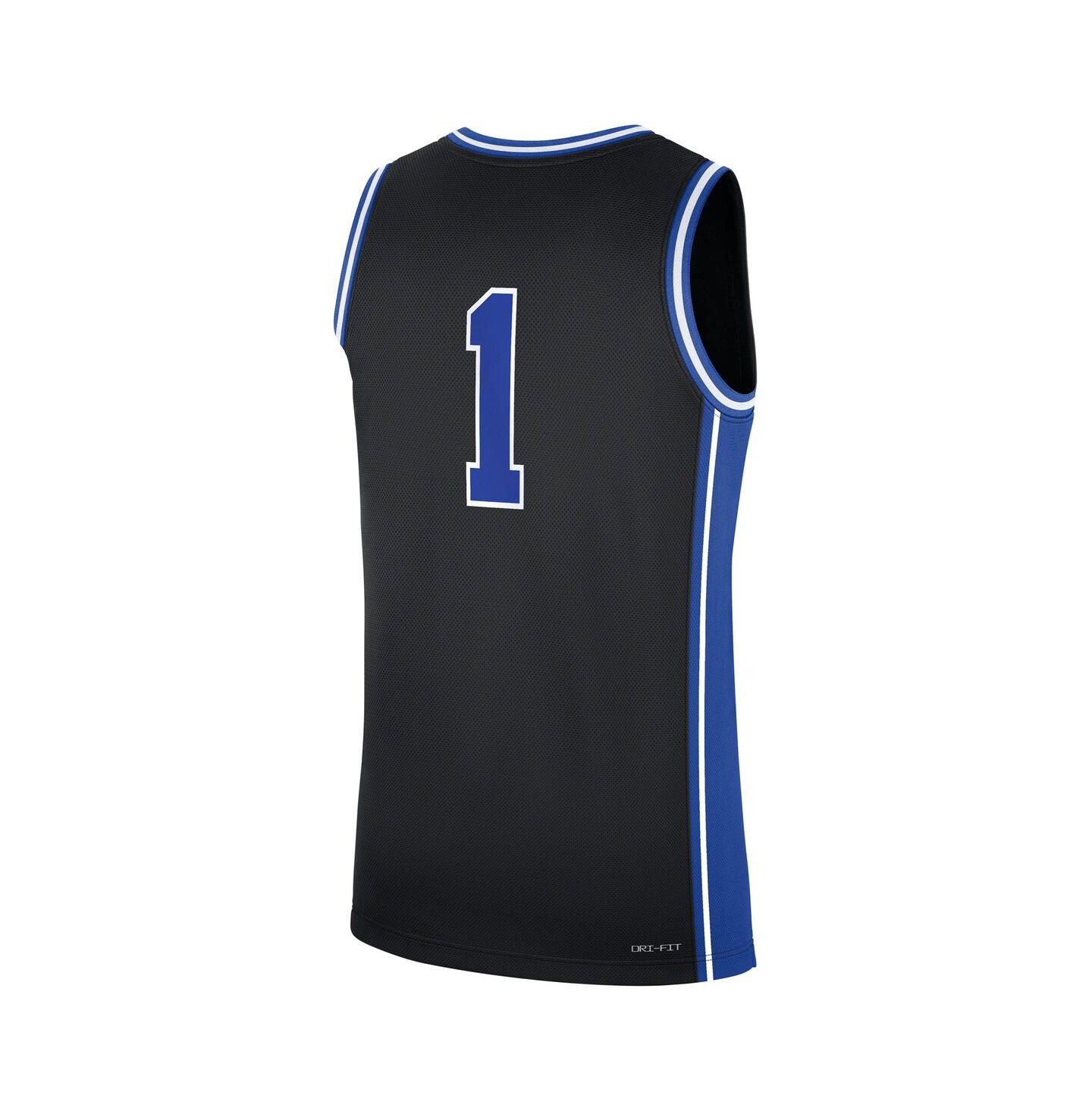 Мужской топ Nike 1 Black Duke Blue Devils Alternate Replica Jersey — фото 3