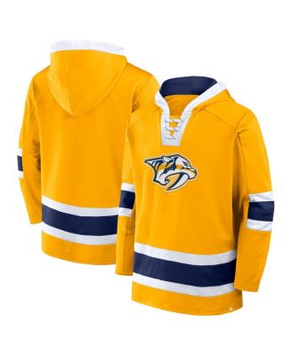 Fanatics - Men's Gold Nashville Predators Inside Line Fleece Pullover Hoodie