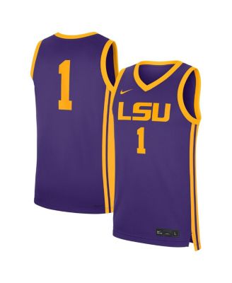 Nike - Men's 1 Purple LSU Tigers Road Replica Jersey