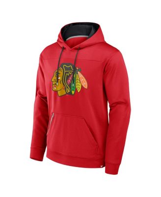 Men's Red Chicago Blackhawks Defender Pullover Hoodie