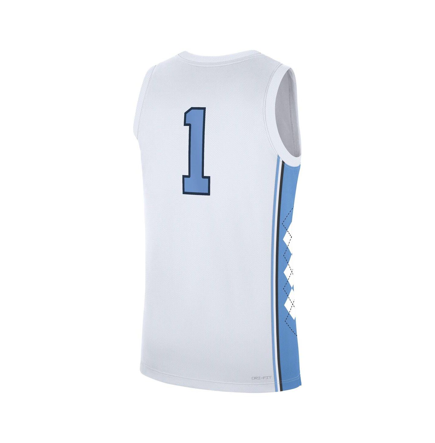 Мужские топы Jordan White North Carolina Tar Heels Home Replica Basketball Jersey — фото 3