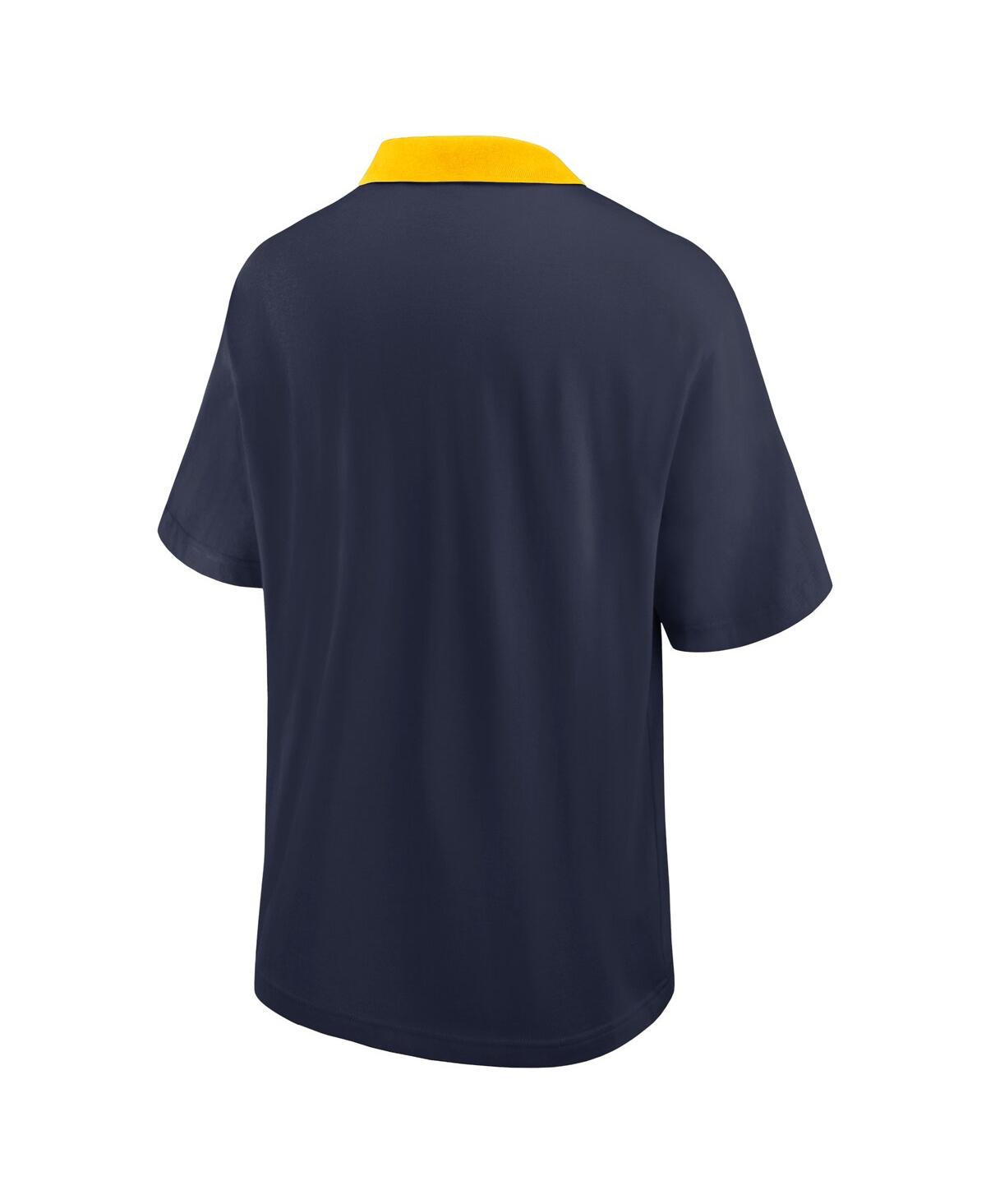 NIKE MEN'S NAVY MICHIGAN WOLVERINES LEGACY JERSEY CLUB POLO