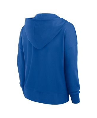 Women's Royal Seattle Seahawks Blitz Left Lace-Up Pullover Hoodie