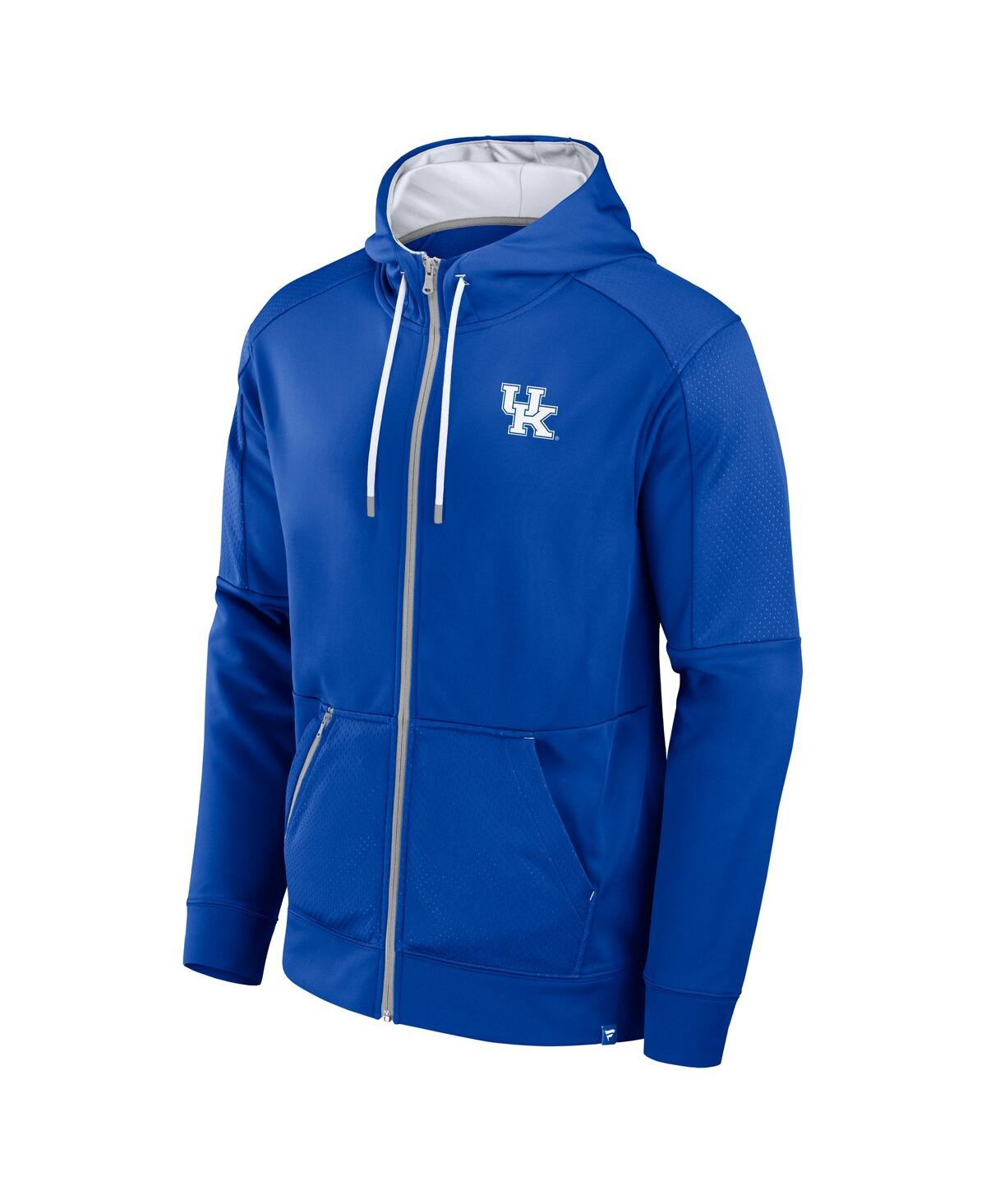 Fanatics Men's Royal Kentucky Wildcats Defender Full-zip Hoodie In Royal,white