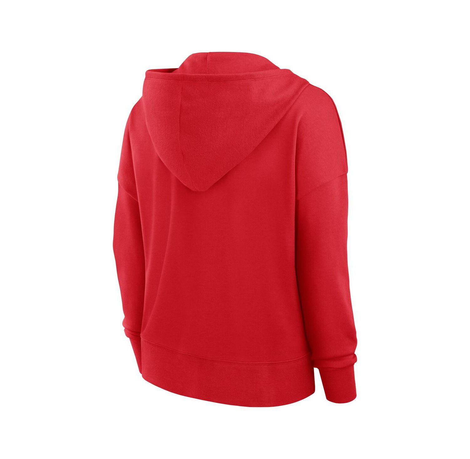 Women's Scarlet San Francisco 49ers Blitz Left Lace-Up Pullover Hoodie