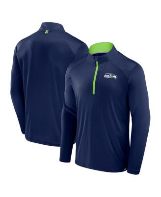 Fanatics - Men's College Navy Seattle Seahawks Defender Long Sleeve Quarter-Zip Jacket