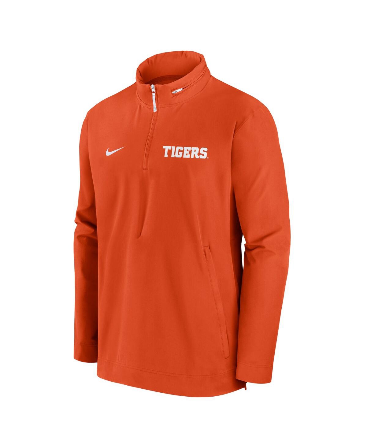 Nike Men's Orange Clemson Tigers Sideline Coaches Quarter-zip Jacket In Orange