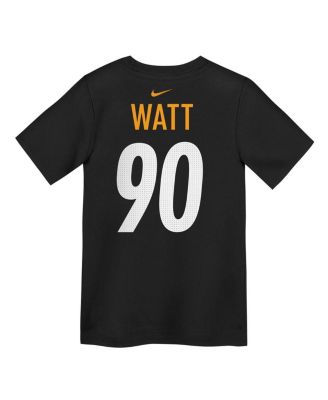 Preschool T.J. Watt Black Pittsburgh Steelers Player Name Number T-Shirt