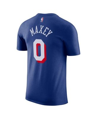 Men's Tyrese Maxey Royal Philadelphia 76ers Icon Edition Name Number T-Shirt