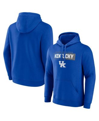 Fanatics - Men's Royal Kentucky Wildcats Iconic Fleece Down The Field Pullover Hoodie