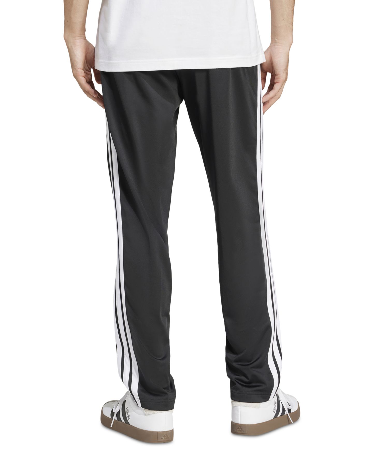 Мужские брюки adidas 3-Stripes Regular Open Hem Track Pants, цвет: Чёрный — фото 3