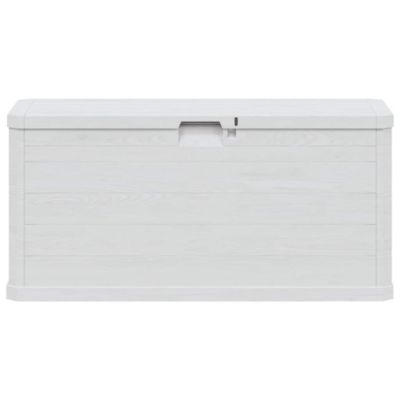 Storage Box Light grey Plastic with wood texture Medium