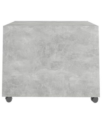 Coffee Table Concrete Gray 21.7"x21.7"x15.7" Engineered Wood