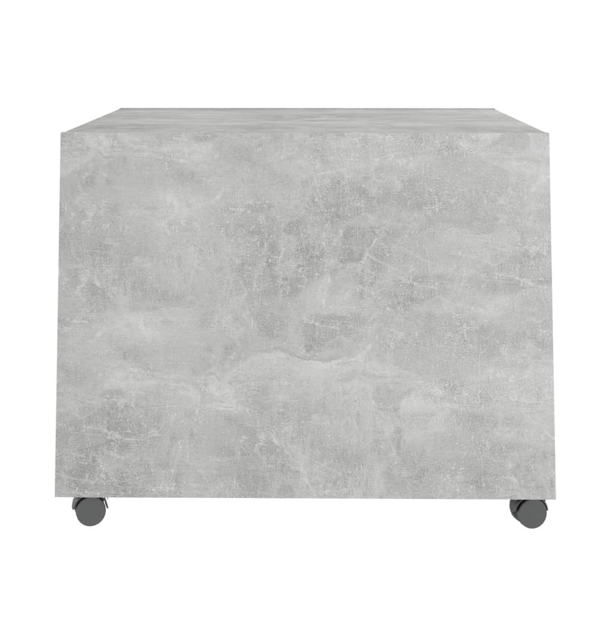 Coffee Table Concrete Gray 21.7"x21.7"x15.7" Engineered Wood
