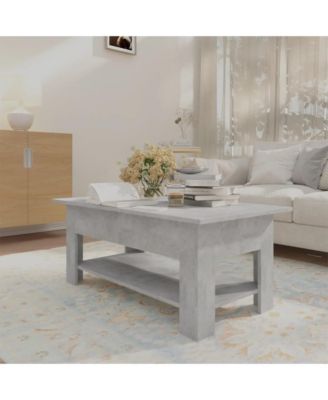 Coffee Table Concrete Gray 40.2"x21.7"x16.5" Engineered Wood